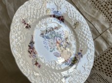 画像5: クレイユエモントロー ポーセリン お花のブーケ レリーフデザート皿 ＃2 [202507-41] (5)