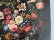 画像7: 19世紀 イタリア絵画 静物画 油絵 お花のコンポジション 70x58cm＃2〚202504-002〛 (7)