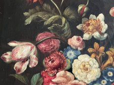 画像14: 19世紀 イタリア絵画 静物画 油絵 お花のコンポジション 70x58cm＃2〚202504-002〛 (14)