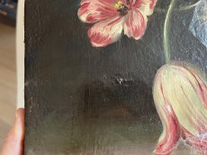画像18: 19世紀 イタリア絵画 静物画 油絵 お花のコンポジション 70x58cm＃2〚202504-002〛 (18)
