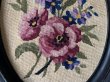 画像7: ナポレオン3世 黒いフレーム お花のクロスステッチ 刺繍 33x15cm〚202504-005〛 (7)