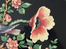 画像8: アンティーク 鳥とお花 エナメル絵付け 大型トレイ 直径45cm〚202504-007 (8)