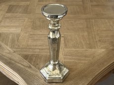 画像1: マーキュリーガラス ヘキサゴナル キャンドルスタンド 燭台 高さ30.7cm [202508-02] (1)