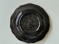 画像12: 南仏陶器 デュルフィ窯 焦げ茶釉薬 花リム 大型プレート 33cm〚202504-027〛 (12)