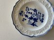 画像3: 19世紀 フランス北部 花リム皿 花レリーフ 青い絵付けプレート ＃2〖02404−36〗 (3)