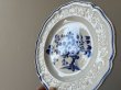 画像5: 19世紀 フランス北部 花リム皿 花レリーフ 青い絵付けプレート ＃2〖02404−36〗 (5)