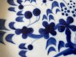 画像4: 19世紀 フランス北部 花リム皿 花レリーフ 青い絵付けプレート ＃3〖202404−36〗 (4)