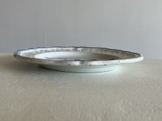 画像10: 19世紀 フランス北部 花リム皿 花レリーフ 青い絵付けプレート ＃3〖202404−36〗 (10)