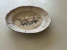 画像17: 18世紀ファイアンス 鳥の絵付けプレート 麦レリーフリム〚202504-016〛 (17)