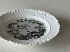画像23: ボルドー窯 David Johnston お花と鳥 グリザイユ プレート〖202504-33〗 (23)