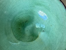 画像6: カフェオレボウル 南仏 デュルフィ 緑釉と焦げ茶 小さめのボウル 口径10.7cm [202508-57] (6)