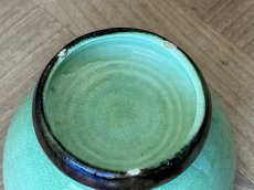 画像16: カフェオレボウル 南仏 デュルフィ 緑釉と焦げ茶 小さめのボウル 口径10.7cm [202508-57] (16)