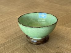 画像18: カフェオレボウル 南仏 デュルフィ 緑釉と焦げ茶 小さめのボウル 口径10.7cm [202508-57] (18)