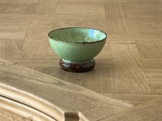 画像19: カフェオレボウル 南仏 デュルフィ 緑釉と焦げ茶 小さめのボウル 口径10.7cm [202508-57] (19)
