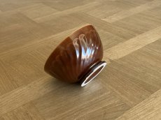 画像12: カフェオレボウル サルグミンヌ セラミック製 焦げ茶と白のボウル 口径13.4cm ＃1 [202508-58] (12)