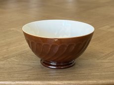画像14: カフェオレボウル サルグミンヌ セラミック製 焦げ茶と白のボウル 口径13.4cm ＃1 [202508-58] (14)