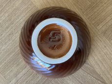画像11: カフェオレボウル サルグミンヌ セラミック製 焦げ茶と白のボウル 口径13.4cm ＃2 [202508-59] (11)