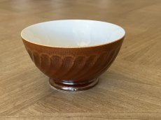 画像14: カフェオレボウル サルグミンヌ セラミック製 焦げ茶と白のボウル 口径13.4cm ＃2 [202508-59] (14)