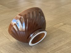 画像15: カフェオレボウル サルグミンヌ セラミック製 焦げ茶と白のボウル 口径13.4cm ＃2 [202508-59] (15)