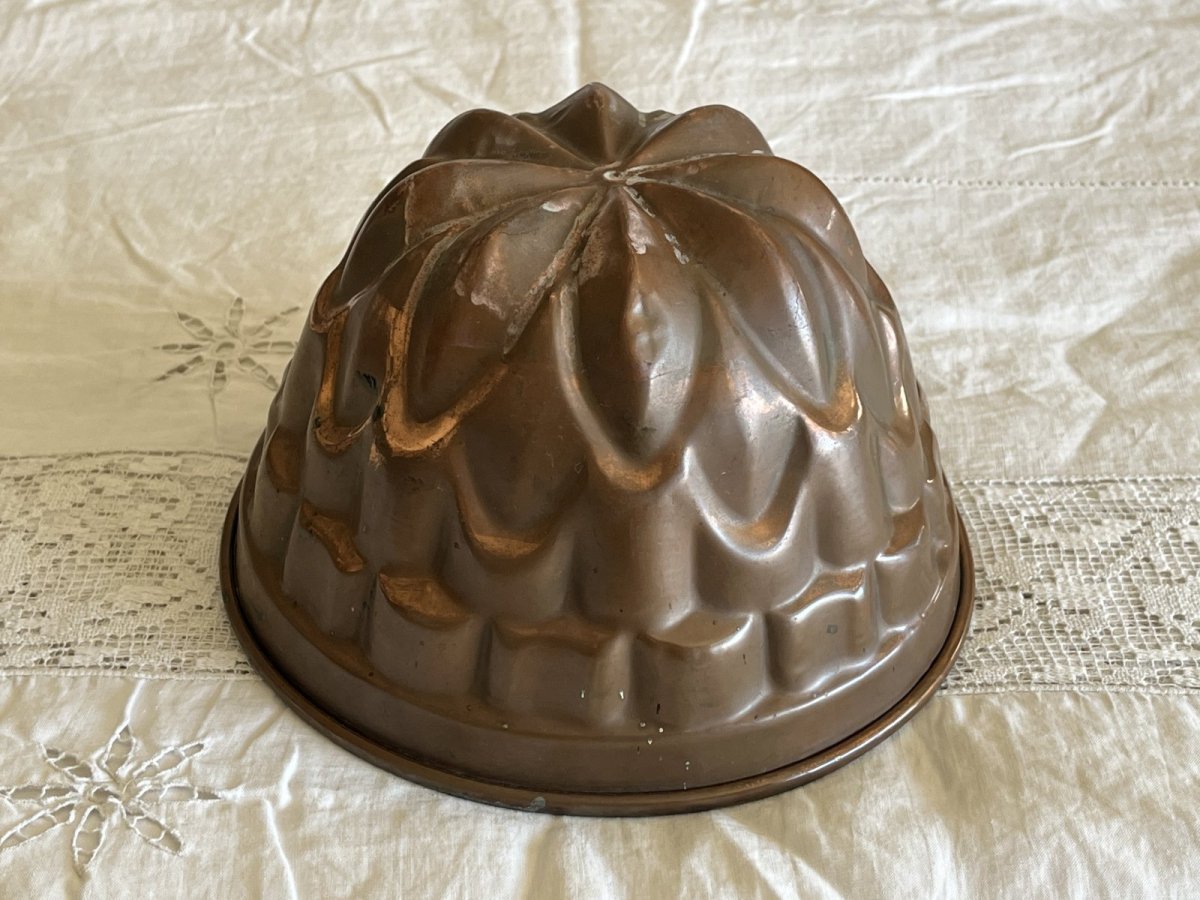 画像1: ヴィンテージ コッパーモールド 氷山形 直径19cm [202508-17] (1)