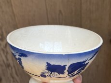 画像9: カフェオレボウル バドンヴィレー ねこ 猫 ネコ ブルー 口径14.4cm [202508-66] (9)