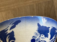 画像14: カフェオレボウル バドンヴィレー ねこ 猫 ネコ ブルー 口径14.4cm [202508-66] (14)