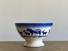 画像3: カフェオレボウル バドンヴィレー アニマル柄 ブルー 口径14.3cm [202508-67] (3)