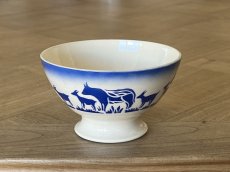 画像19: カフェオレボウル バドンヴィレー アニマル柄 ブルー 口径14.3cm [202508-67] (19)