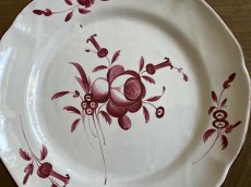 画像4: フランス東部 サンクレモン 白釉に赤い薔薇の絵付けプレート ＃1 [202508-23] (4)
