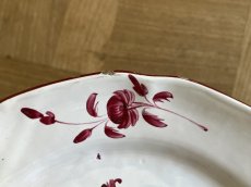 画像7: フランス東部 サンクレモン 白釉に赤い薔薇の絵付けプレート ＃1 [202508-23] (7)