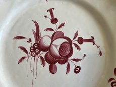 画像5: フランス東部 サンクレモン 白釉に赤い薔薇の絵付けプレート ＃1 [202508-23] (5)