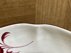 画像7: フランス東部 サンクレモン 白釉に赤い薔薇の絵付けプレート ＃2 [202508-24] (7)