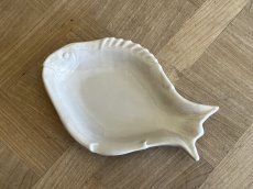 画像1: 南仏陶器 ピション ユゼス 魚形 薄いトープ プレート ＃2 [202508-33] (1)