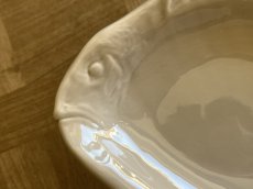 画像3: 南仏陶器 ピション ユゼス 魚形 薄いトープ プレート ＃2 [202508-33] (3)