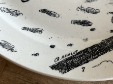 画像9: クレイユエモントロー ムッシュと猫とネズミ グリザイユプレート [202508-36] (9)