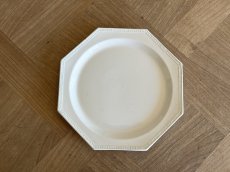 画像1: クレールフォンテーヌ 白いオクトゴナル 平皿 [202508-41] (1)