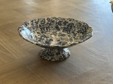 画像19: ボルドー窯 Jules Vieillard ブルー タピスリー柄 コンポティエ [202508-56] (19)