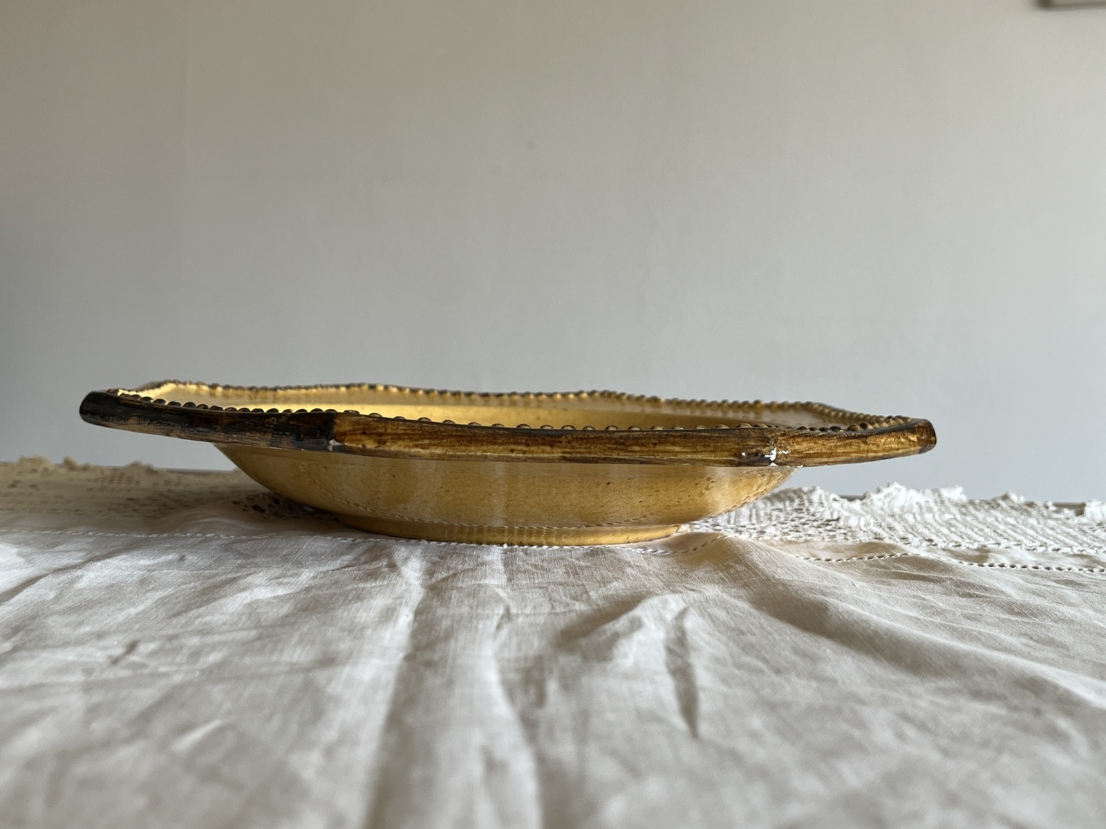 オクトゴナル ラヴィエ フランス 南仏陶器 緑釉 B